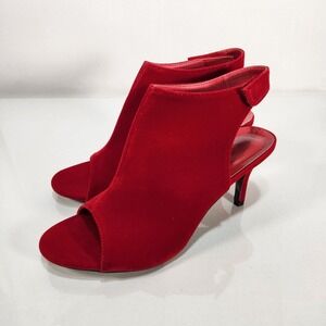 Unbranded Womens Size Size US 10 / EU 42 Red Faux Suede 3" Heels Pumps